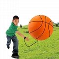 Rubber Wrist Bouncy Ball 63mm High Elastic Natural Color Football Basketball  2
