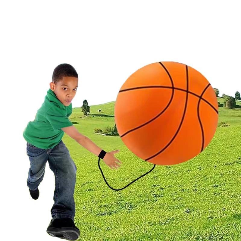 Rubber Wrist Bouncy Ball 63mm High Elastic Natural Color Football Basketball  3