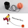 Rubber Wrist Bouncy Ball 63mm High Elastic Natural Color Football Basketball 