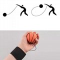 Rubber Wrist Bouncy Ball 63mm High Elastic Natural Color Football Basketball  12