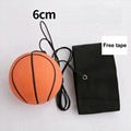 Rubber Wrist Bouncy Ball 63mm High Elastic Natural Color Football Basketball 