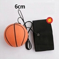 Rubber Wrist Bouncy Ball 63mm High Elastic Natural Color Football Basketball 