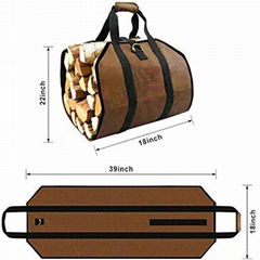 戶外柴火收納袋上山木材儲物袋可折疊收納伐木包柴火運輸收納袋
