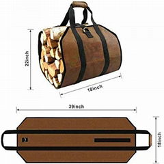 BBQ Party Storage Bag High-quality Camping Canvas Firewood