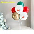 圣诞节麋鹿雪人乳胶气球雪宝白色派对圣诞装饰布置气球 15
