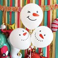 圣诞节麋鹿雪人乳胶气球雪宝白色派对圣诞装饰布置气球 19