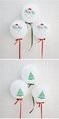 聖誕節麋鹿雪人乳膠氣球雪寶白色派對聖誕裝飾佈置氣球 20