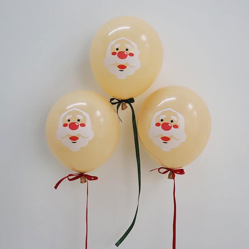 圣诞节麋鹿雪人乳胶气球雪宝白色派对圣诞装饰布置气球 2