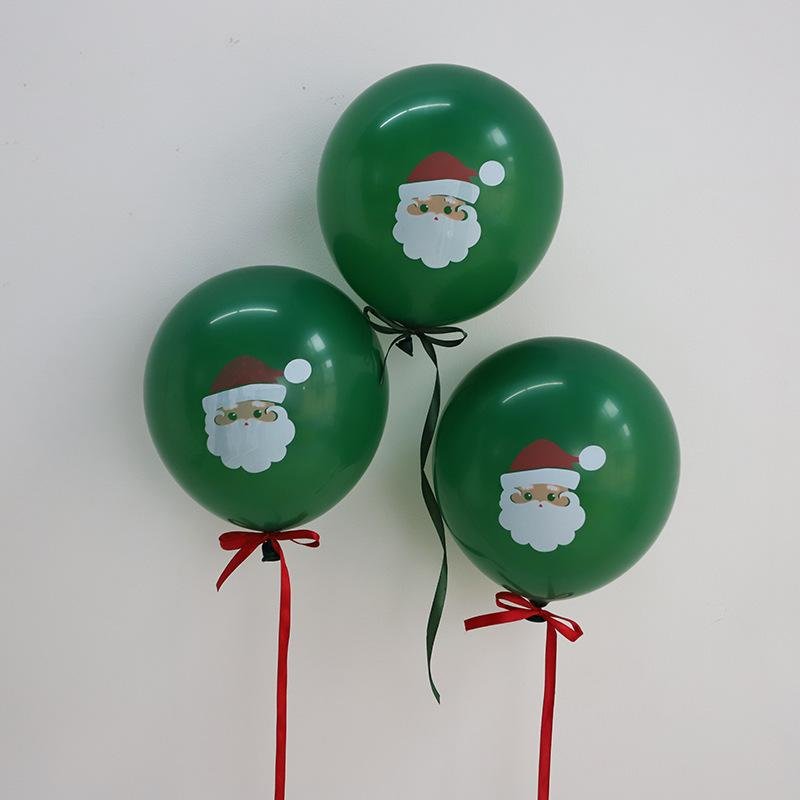 圣诞节麋鹿雪人乳胶气球雪宝白色派对圣诞装饰布置气球 5