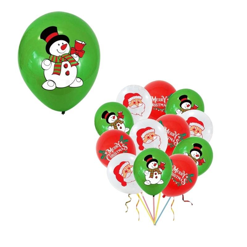 聖誕節主題 誕老人雪人乳膠氣球 Merry Christmas派對氣球套裝 4