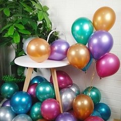 1.8克金属乳胶气球生日派对装饰结婚房卧室背景墙布置金属球