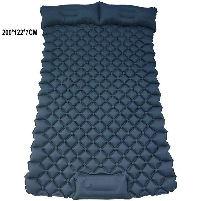 户外双人充气睡垫充气床垫野营防潮垫TPU复合面料 3