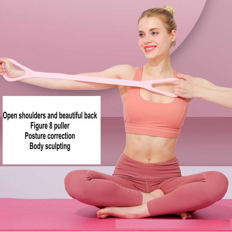 Yoga Shape Yoga 8 Figure Pull Shoulder Open Back Appliance Home Tension Rope 4