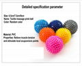 PVC Needle Ball Massage Point Grip Ball Tip Nail Fascia Yoga Fitness  9