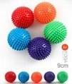 PVC刺球按摩穴位握力球尖钉子筋膜瑜伽球健身球刺猬球