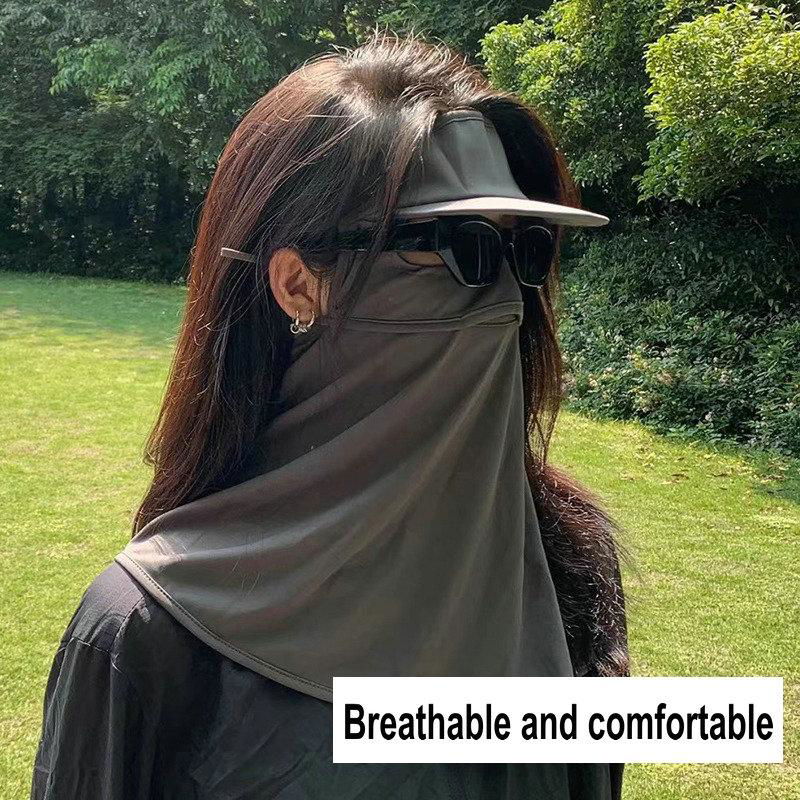 Driving Sunscreen Mask Women's UV Summer Neck Protection Full Face Sunshade 3