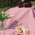风野餐垫春游草坪垫郊游桌布防潮美式印花棉麻桌布