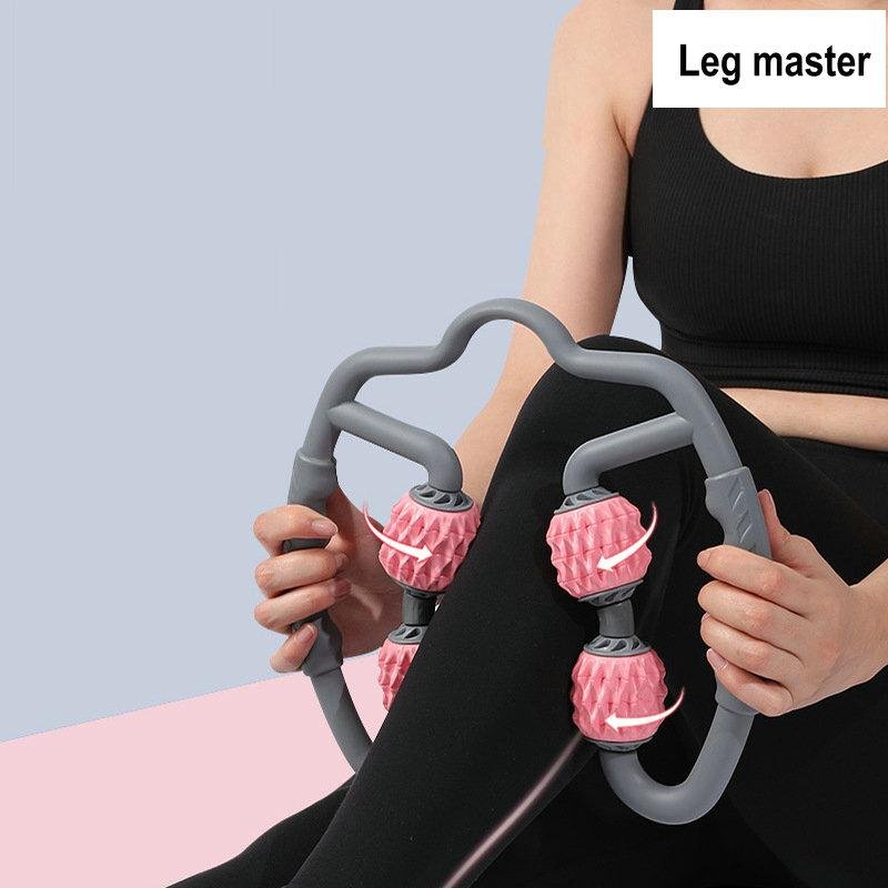 美腿環形夾粉色夾腿器健身美體瑜伽按摩滾軸 3