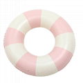 Thickened Retro Striped Swim Ring Blue Inflatable Underarm Ring 13