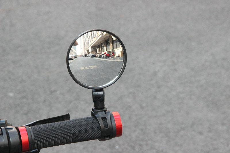自行車后視鏡360度 廣角凸面鏡 單車反光鏡 山地車觀后鏡硅膠柄 5