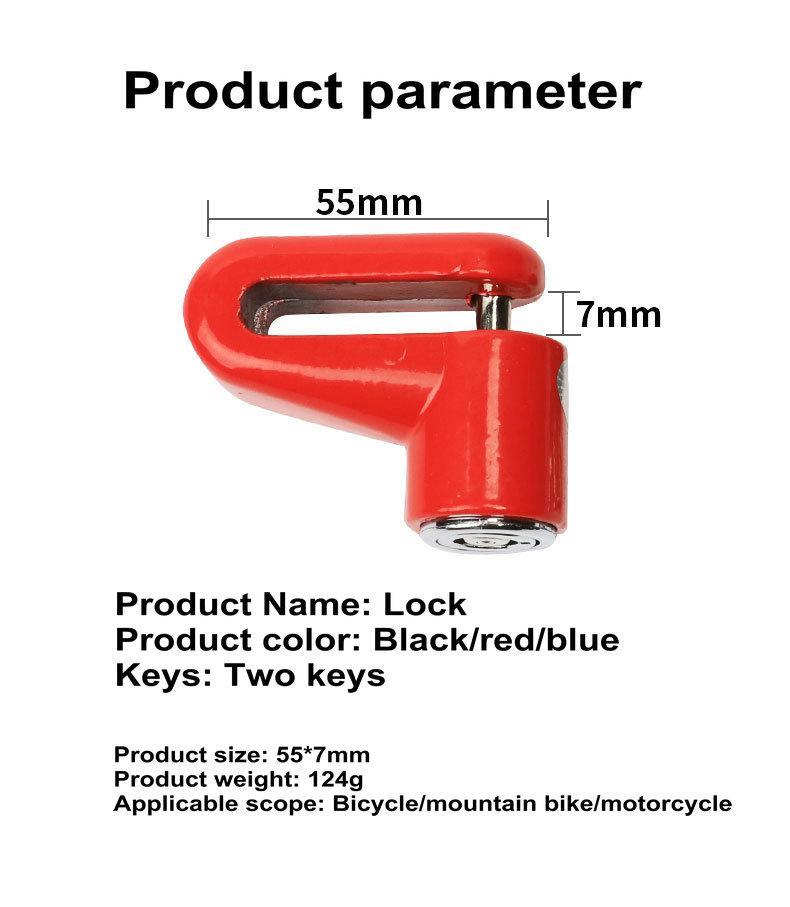 Mountain Road Bicycle Lock Anti-theft Electric Motorcycle Aluminum Alloy 4