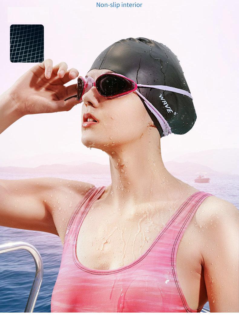 Swim Cap Fashion Waterproof Silicone Sports Adult Long Hair Unisex 16