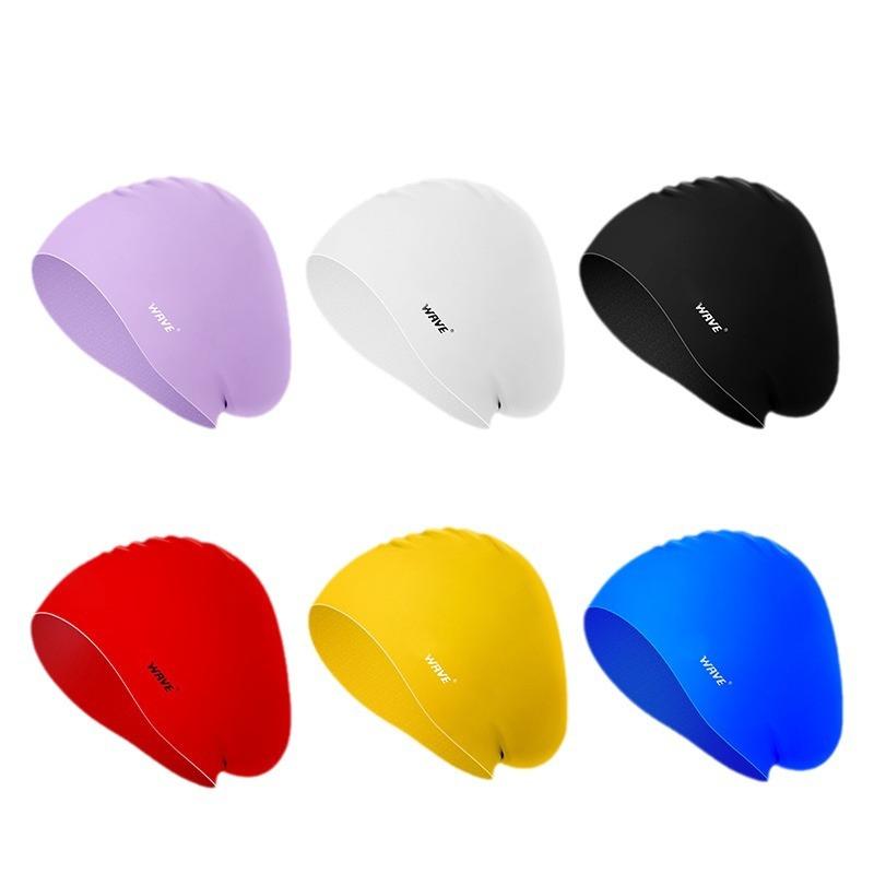 Swim Cap Fashion Waterproof Silicone Sports Adult Long Hair Unisex 3