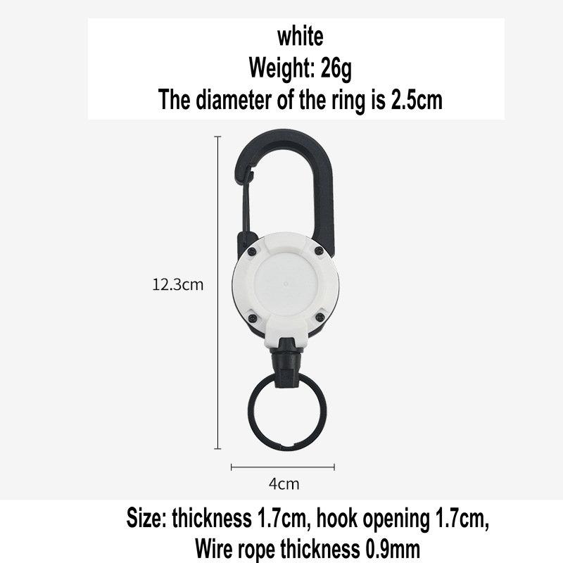 戶外野營戰朮易拉扣伸縮扣鋼絲繩多功能鑰匙扣 3