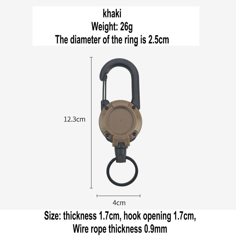 户外野营战术易拉扣伸缩扣钢丝绳多功能钥匙扣 4