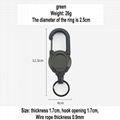 Outdoor Camping Easy to Pull Buckle Telescopic Buckle Wire Rope 