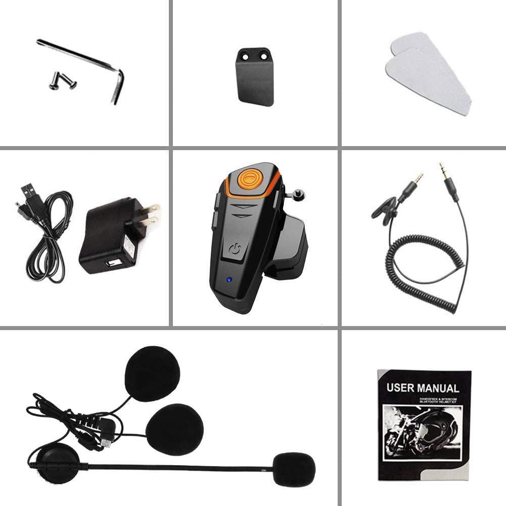 motorcycle helmet bluetooth headset intercom 800-1000m 5