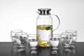 1.8L High Borosilicate Clear Glass Hot and Cold Water Juice Tea Jug with lid 2
