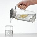1.8L High Borosilicate Clear Glass Hot and Cold Water Juice Tea Jug with lid 5