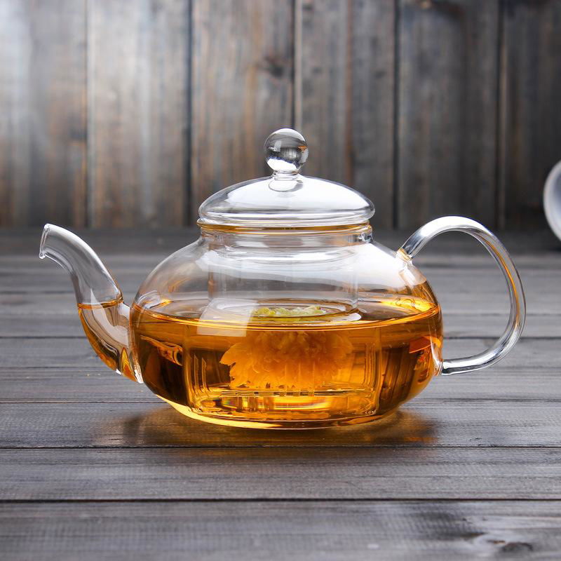 Cheap Heat Resistant Clear Glass Handmade Teapot With Tea Strainer And Glass Lid 2
