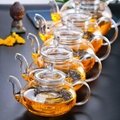Cheap Heat Resistant Clear Glass Handmade Teapot With Tea Strainer And Glass Lid