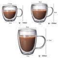 High Borosilicate Double Wall Glass Coffee Cups Glass Tea Mugs