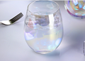 2020 Amazon Hot Sales Wedding Champagne Colored Electroplated Rainbow Glass Cup