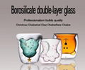 Customized novel cute Cat paw environmental protection double glass cups 3