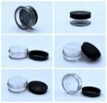 Empty plastic acrylic glass cream jar packaging containers holders with cover li 3