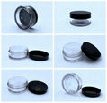 Empty plastic acrylic glass cream jar packaging containers holders with cover li