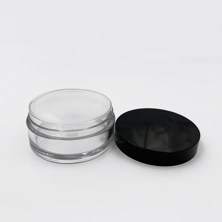 Empty plastic acrylic glass cream jar packaging containers holders with cover li 5