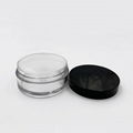 Empty plastic acrylic glass cream jar packaging containers holders with cover li