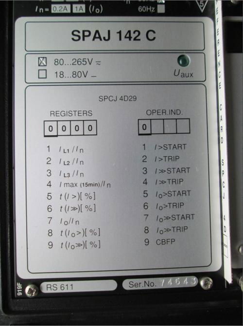 ABB安全繼電器SPAJ142C、SPAM150C 2