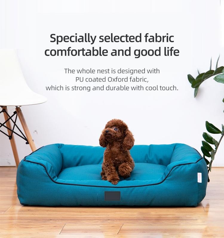 Waterproof Breathable  Dog Bed Oxford Fabric Bolster Pet Beds 5