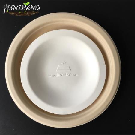 Disposable Sugarcane Bagasse Pulp Paper Round Plate