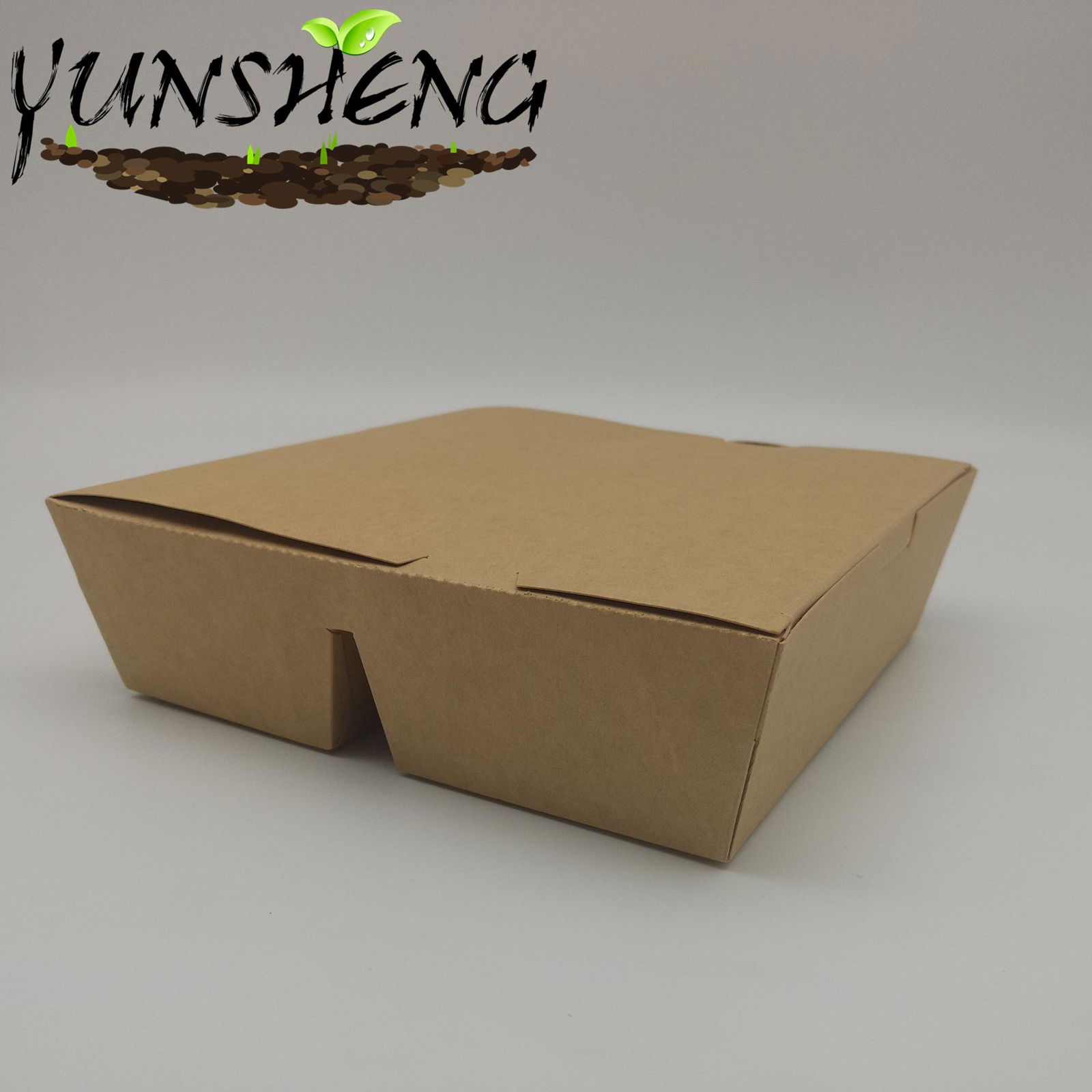 Brown Cardboard Kraft Paper Food Boxes with Dividers 3