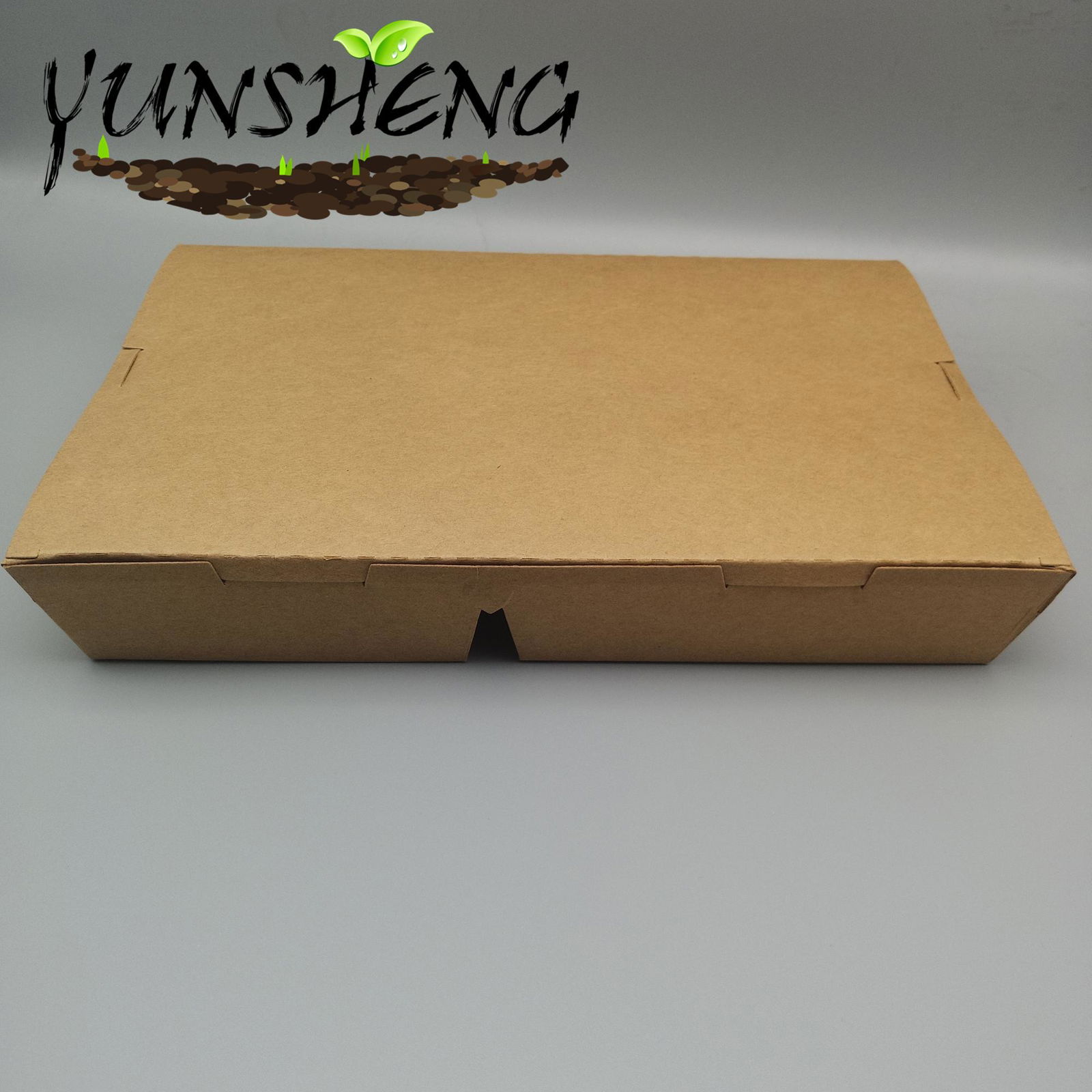 Brown Cardboard Kraft Paper Food Boxes with Dividers 2