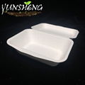 Disposable White Square Clamshell Paper Humburgar Box 4