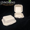 Disposable White Square Clamshell Paper Humburgar Box 3