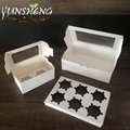 Disposable Customized Cardboard Paper Cupcake Boxes with 2/4 Inserts 5